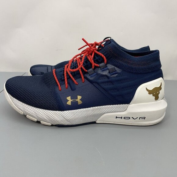 Under Armour Project Rock 2 Training Gym Shoes Sneakers Academy Blue Mens 10.5 - Picture 5 of 13